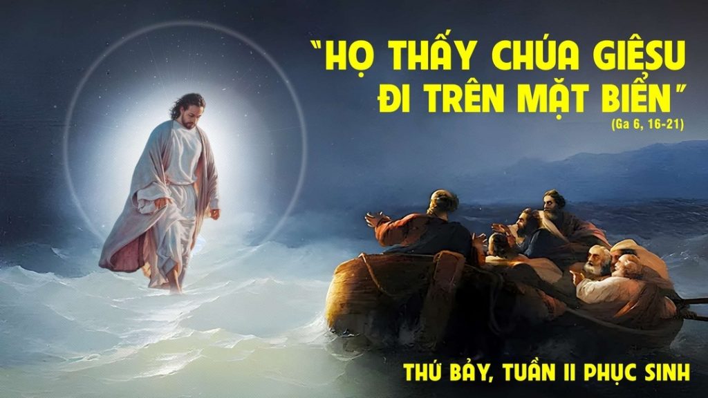 Người bảo các ông: “Thầy đây mà, đừng sợ!”. Các ông muốn rước Người lên thuyền, nhưng ngay lúc đó thuyền đã tới bờ, nơi các ông định đến....