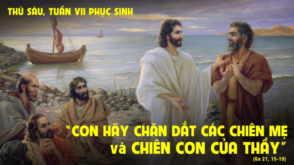 “Thưa Thầy, Thầy biết rõ mọi sự; Thầy biết con thương mến Thầy”. Đức Giê-su bảo: “Hãy chăm sóc chiên của Thầy. Thật, Thầy bảo thật cho anh biết: lúc còn trẻ, ....