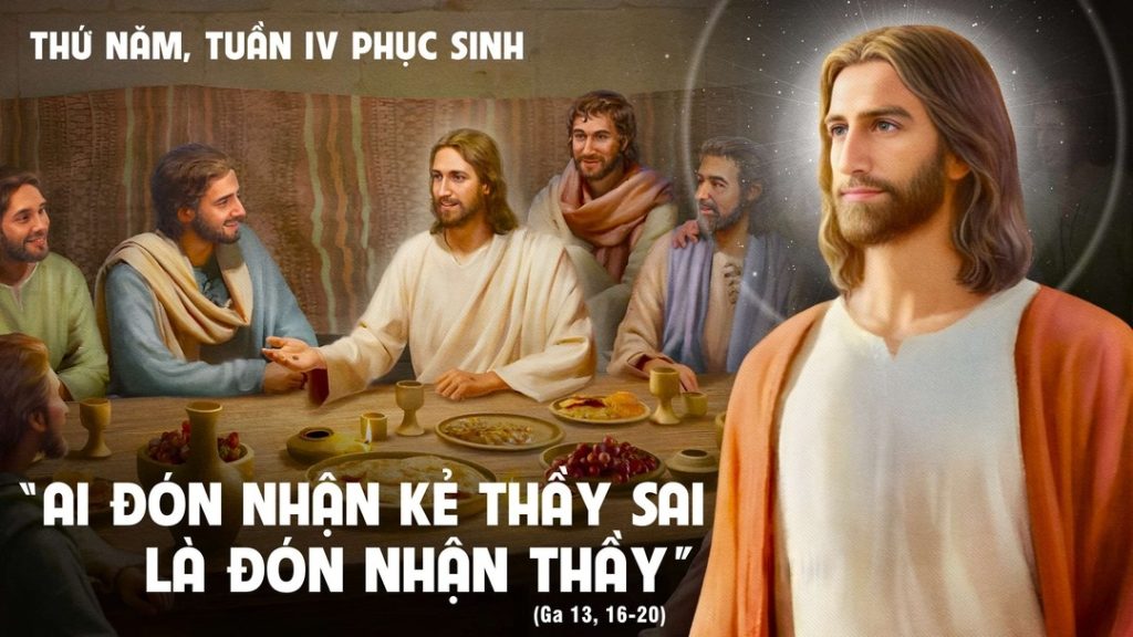 Thầy không nói về tất cả anh em đâu. Chính Thầy biết những người Thầy đã chọn,...Thật, Thầy bảo thật anh em: ai đón tiếp người Thầy sai đến là đón tiếp Thầy, và ai đón tiếp Thầy là đón tiếp Đấng đã sai Thầy”.....