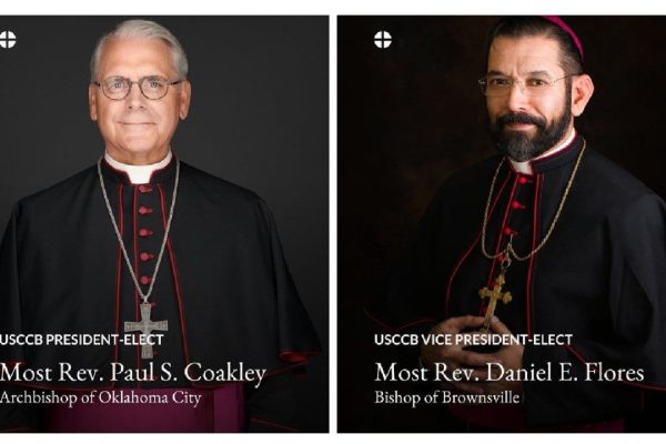 Đức Tổng Giám mục Paul S. Coakley và Đức Giám mục Daniel E. Flores được bầu làm Chủ tịch và Phó Chủ tịch Hội đồng Giám mục Hoa Kỳ, ngày 11.11.2025 (Courtesy of the USCCB) Đức Tổng Giám mục Paul S. Coakley và Đức Giám mục Daniel E. Flores được bầu làm Chủ tịch và Phó Chủ tịch Hội đồng Giám mục Hoa Kỳ, ngày 11.11.2025 (Courtesy of the USCCB)