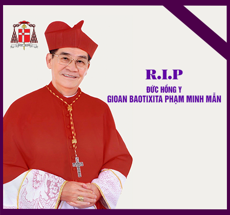 Theo thông tin từ Tòa Tổng Giám mục Tổng Giáo phận Sài Gòn, Đức Hồng Y Gioan Baotixita Phạm Minh Mẫn đã kết thúc hành trình dương thế lúc 17g25 ngày 22/03/2026 tại Trung tâm Mục vụ Tổng Giáo phận Sài Gòn...