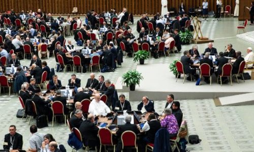 Một phiên họp trong Thượng Hội đồng Giám mục về tính hiệp hành (ANSA)