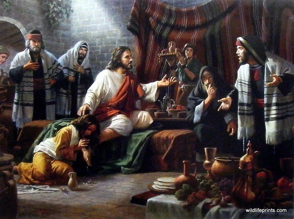 Đức Giê-su nói: “Hãy để cô ấy yên. Cô đã giữ dầu thơm này là có ý dành cho ngày mai táng Thầy.  Thật vậy, người nghèo thì bên cạnh anh em lúc nào cũng có; còn Thầy, anh em không có mãi đâu”....