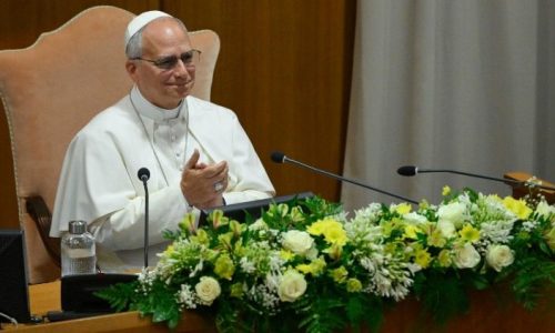 Đức Thánh Cha Lêô XIV tại buổi giới thiệu thông điệp "Magnifica Humanitas"  (@Vatican Media)