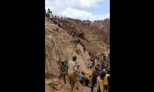 Vụ sạt lở tại mỏ vàng ở làng Zamboye, miền tây Cộng hòa Trung Phi, ngày 18/08/2026.